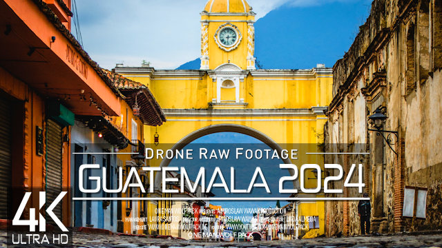 【4K】Drone RAW Footage | This is GUATEMALA 2024 | Antigua | Lake Atitlan &More|UltraHD Stock Video