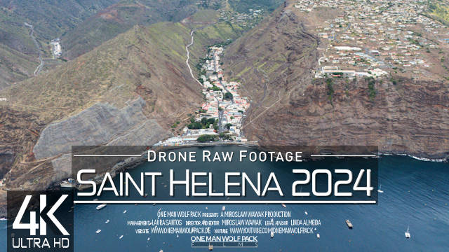 【4K】Drone RAW Footage | This is SAINT HELENA 2024 | Jamestown & More | UltraHD Stock Video