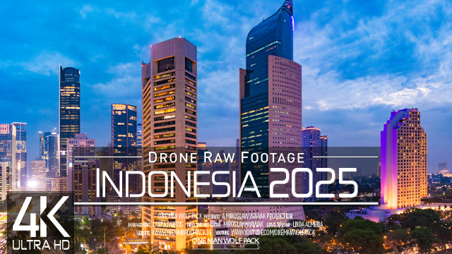 【4K】Drone RAW Footage | This is INDONESIA 2025 | Jakarta | Surabaya | Bali | UltraHD Stock Video